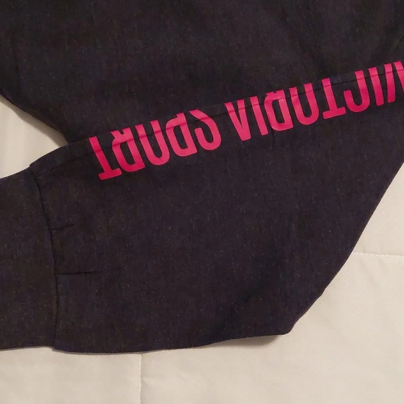 Victoria's secret Sport Draw string pocketed joggers medium Gray Pink - Picture 2 of 5